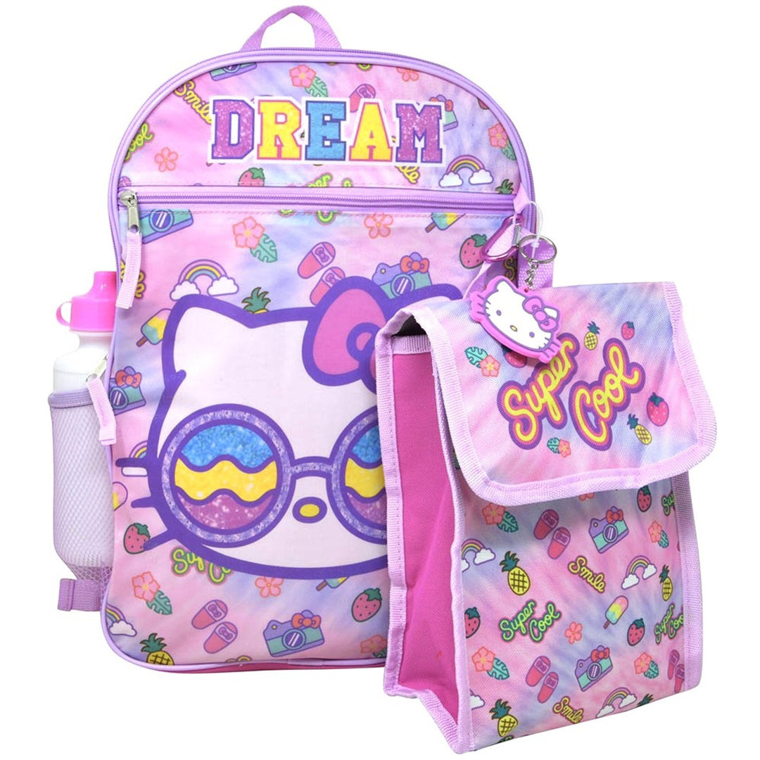 TOYS MOCHILA Y LOCHERA HELLO KITTY 16" 5PCS