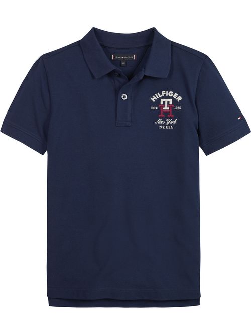 TOMMY HILFIGER NIÑO POLO WCC BADGE CARBON NAVY