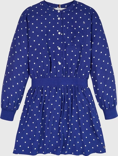 TOMMY HILFIGER NIÑA VESTIDO AOP DOT BLUE